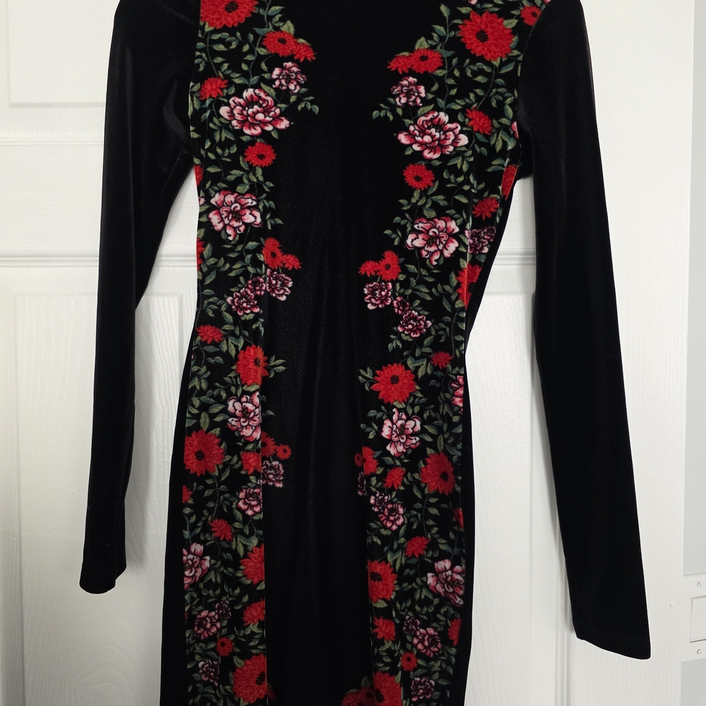 Floral Black Dress